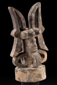African Igbo Wooden Ikenga Fetish Figure