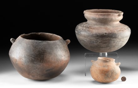 Three Ancient Chorrera Pottery Jars