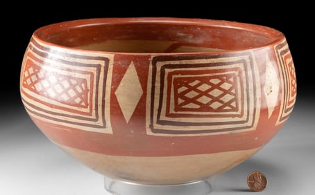 Chupicuaro Polychrome Bowl w/ Diamond Motif