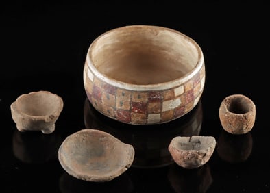 5 Miniature Casas Grandes Pottery Vessels