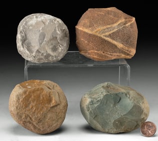 Four Native American Archaic Woodland Stone Tools