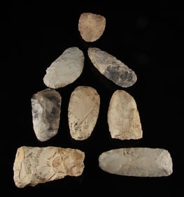 Eight Native American Eastern Woodlands Hand Tools