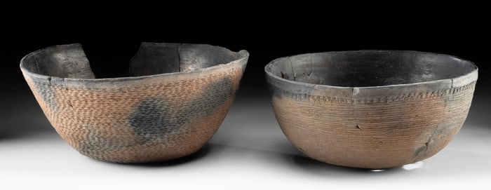 Prehistoric Anasazi Mogollon Corrugated Bowls (2)