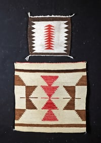 Two Navajo Sheep Wool Rug Samplers