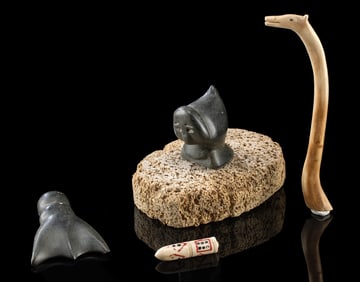 Inuit Carved Sculptural Pieces + Gaming Dice