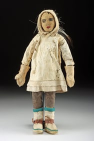 Handmade Native Alaskan Inuit / Yupik Famale Doll