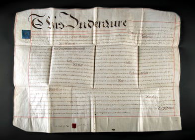 1849 English Vellum Indenture Contract