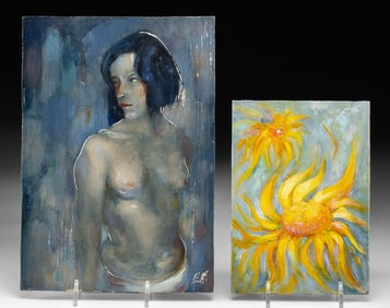 Two Edwin H. Friedman Paintings