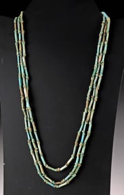 Wearable Ancient Egyptian Faience Bead Necklace