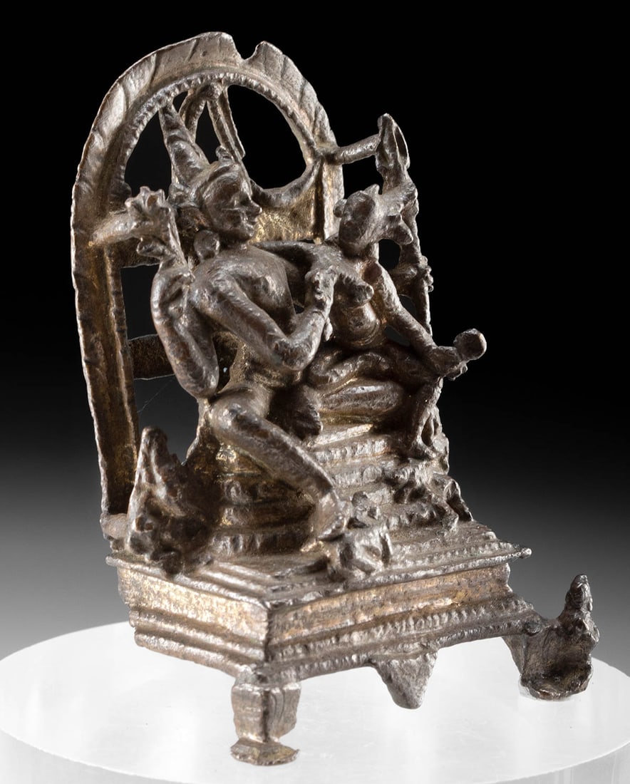 9th C. Indian Pala Brass Figure Parvati & Shiva (1 of 3)