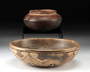 Two Pottery Vessels - Nayarit Bowl & Ecuadorean Jar