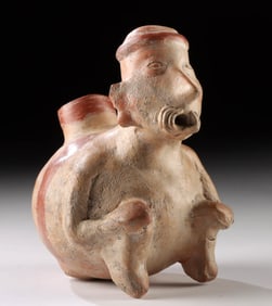 Shaft Tomb Jalisco Bichrome Seated Figure Effigy Jar
