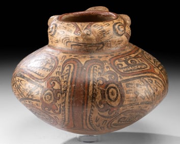 Gran Cocle Macaracas Polychrome Olla Zoomorph Head