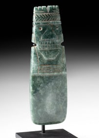 Costa Rican Nicoya Jade Figural Celt - Axe God