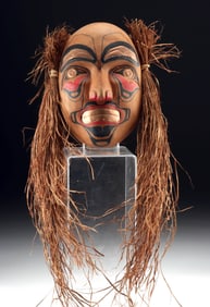 First Nations Haida Cedar Mask by Carol Young Bagshaw