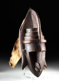 Early 20th C. African Bamana Wood Society Mask