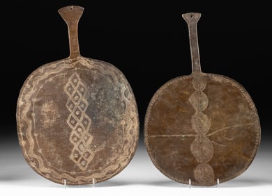 Rare Nigerian Yoruba Brass Fans, Osun Priestess Rituals