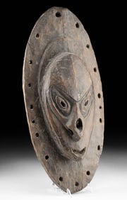 19th C. Papua New Guinea Sepik River Wood Ancestor Mask