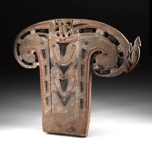 Papua New Guinea Massim Wood Canoe Splashboard Prow