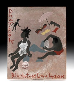 Black Joe Jackson Painting "Daat Bek"