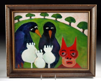 David Tinsley Painting "White Poppies II" (1999)