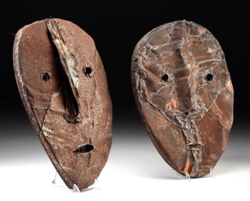 2 Jerry Coker Metal Masks - "Mr. Gordly" & Untitled