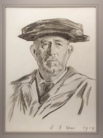 Reginald G. Eves Portrait Drawing  of a Man (1917)