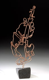 Alena Vavilina Mixed Media Sculpture "Jazz #2" (2019)