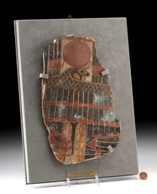 Stunning Early Egyptian Cartonnage w/ Horus