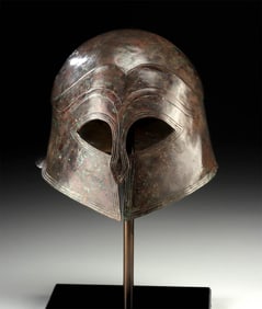 Important and Rare Greek Corinthian Helmet