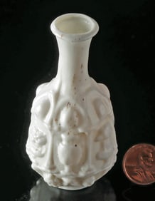 Important Sidonian Mold Blown White Glass Flask