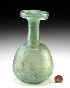 Museum-Quality Ancient Roman Swirled Glass Flask