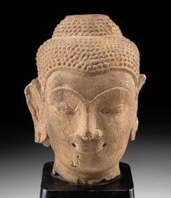 Large Ayutthaya-period Thai Sandstone Buddha Head
