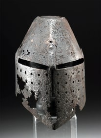 14th C.  German Medieval Iron Great Helm (Knight Armor)