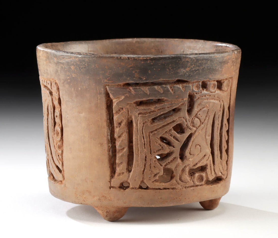 Teotihuacan Openwork Pottery Tripod Incensario (1 of 5)