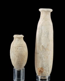 Archaic Greek Vessels - Gypsum Alabaster Pair