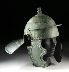 Restored Ancient Roman Bronze Imperial Italic Helmet