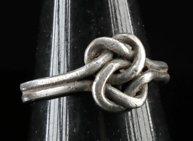 Viking Silver Ring - Double Knot Design