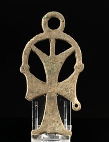 Byzantine 6th C. Leaded Bronze Hanging Cross