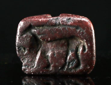 Anatolian Gable-Shaped Stamp Seal with Striding Ibex