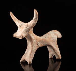 Late Bronze Age Pottery Bull Figurine