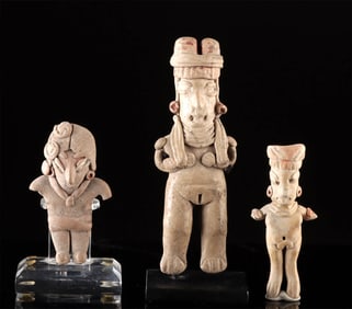 Three Michoacan Pottery Figures