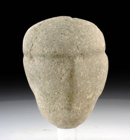 Ancient Mexican Chontal Carved Stone Face Funerary Mask