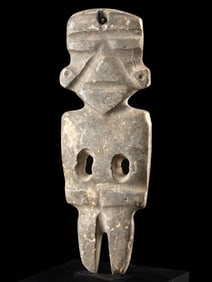 Abstract Teotihuacan Stone Pendant - Mezcala Influence