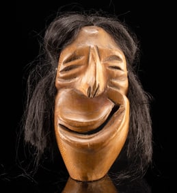 Squamish Cedar Mask False Fase Influence (Iroquois)