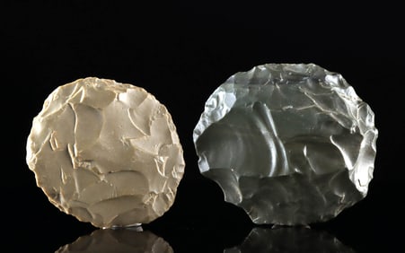 Pair of Saharan Neolithic Stone Scraper Tools