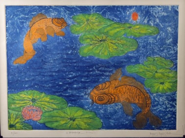 Hung Viet Nguyen Print - "Imperial Pond" (1980)