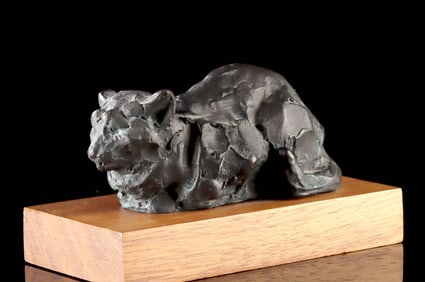 Kenneth Bunn Copper Sculpture - Resting Cat