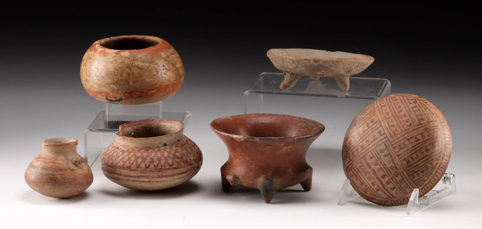 Six Miniature Colima Pottery Vessels (1 of 1)