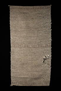 Rare Navajo Twill Woven Wool Saddle Blanket / Rug: **Originally Listed At $450** Native American, Southwestern United States, Dine (Navajo), ca. early to mid-20th century CE. A rare example of a handwoven twill saddle blanket or rug made with sheep wo